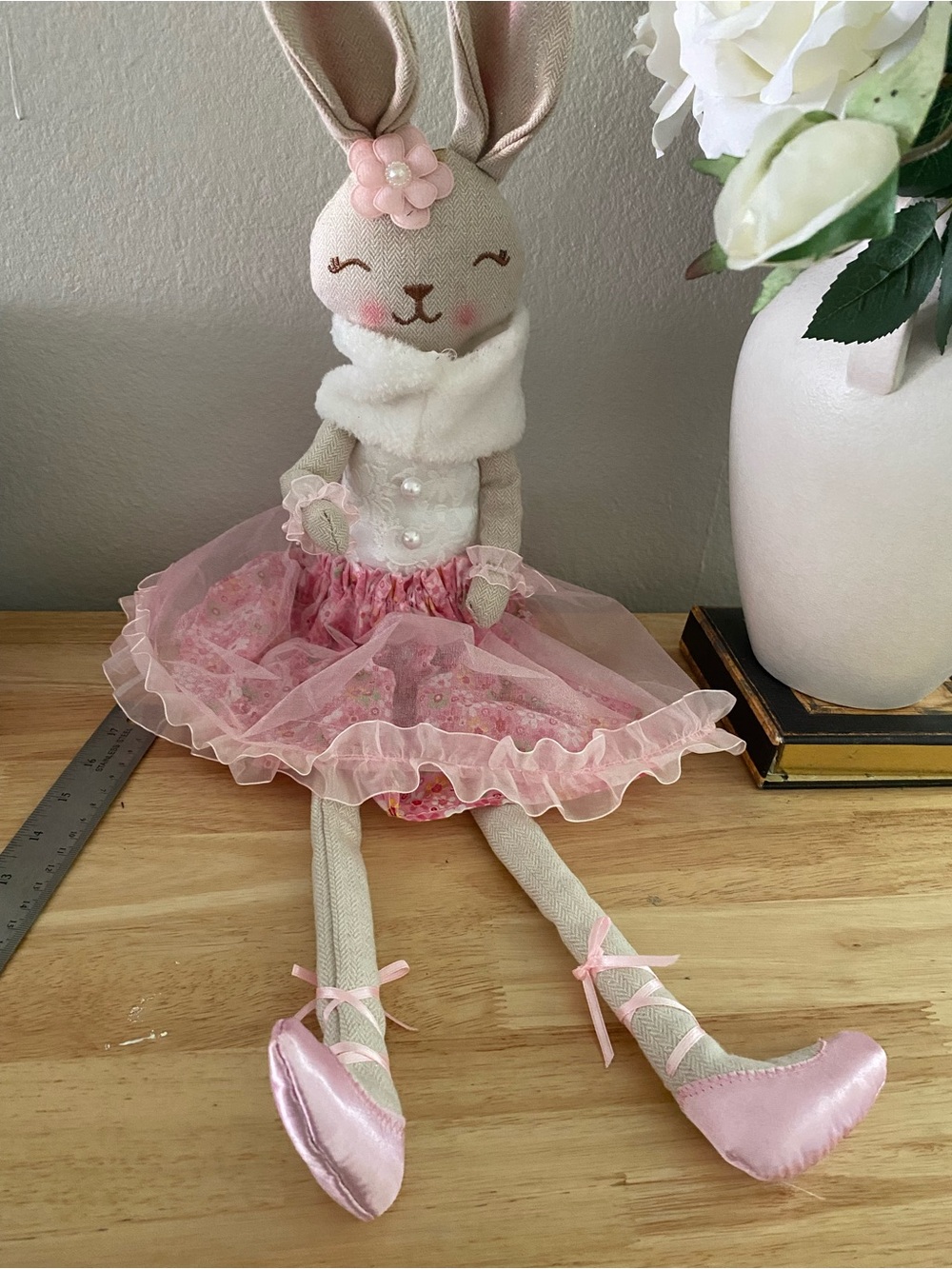 Plush Bunny Doll in Pink Tulle Dress - Cute Kids Toy